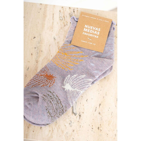 Medias Hojas Lurex Violeta