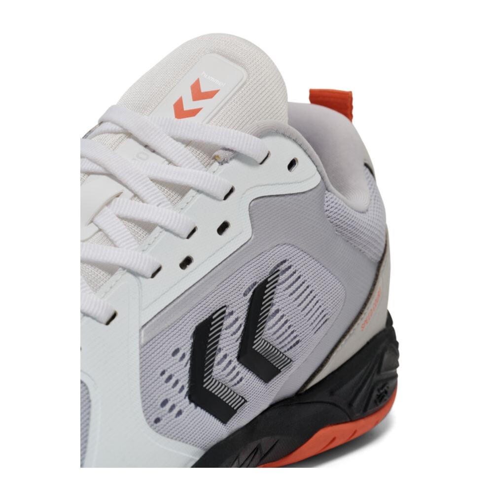 CALZADO DE HANDBALL SPEED COURT BLANCO NEGRO NARANJA