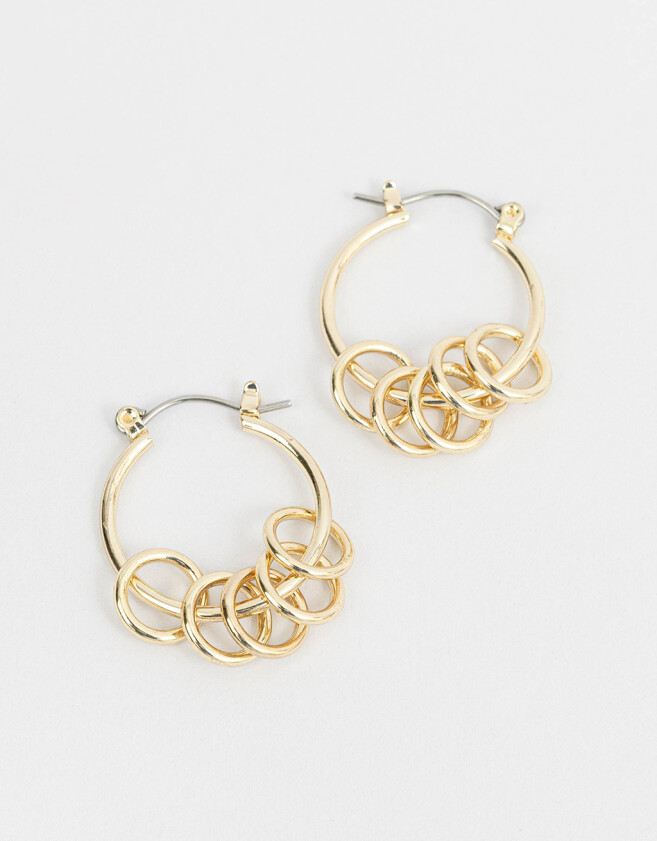 Aros Argollas De metal Argollas Con Arandelas - Dorado