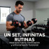 Set de Mancuernas Ajustables 3 En 1 30 Kg Mancuernas + Barra Color Negro