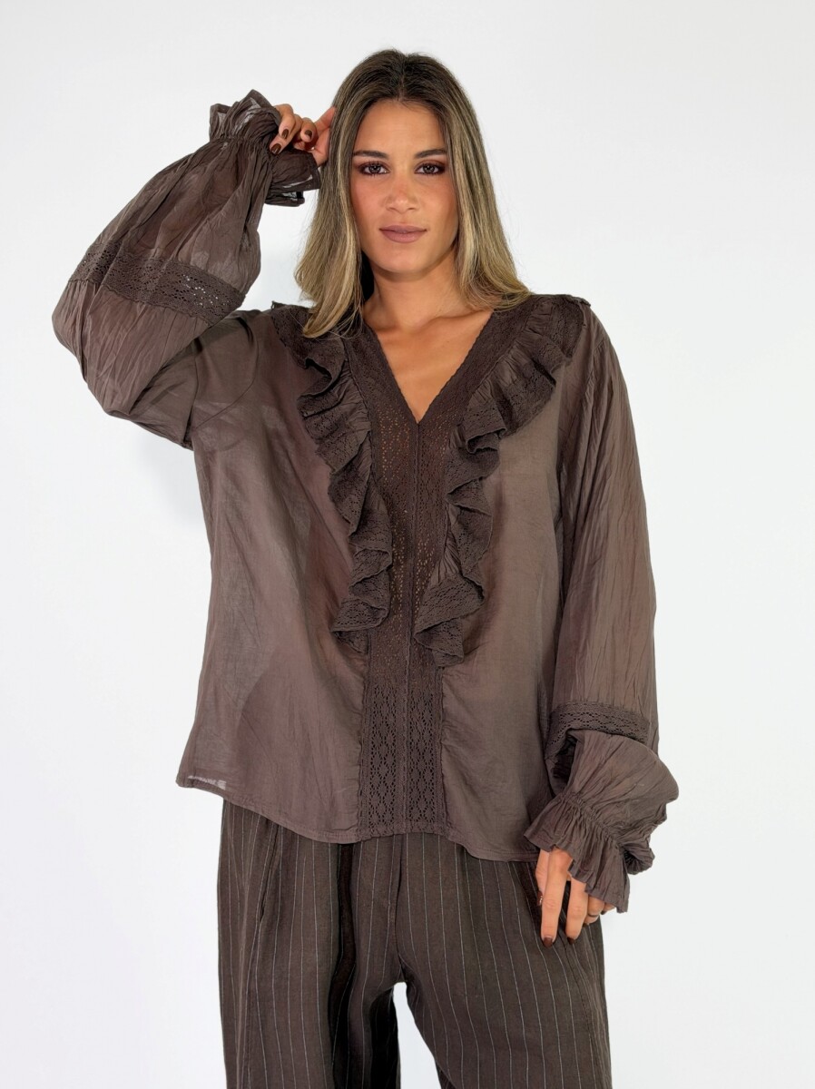 BLUSA BARU - CHOCOLATE 