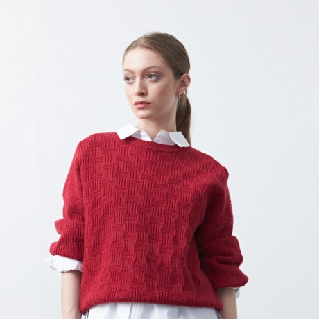 SWEATER CHESS Rojo Oscuro
