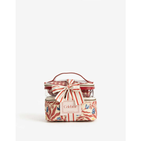 Set De Portacosméticos Rojo Medio