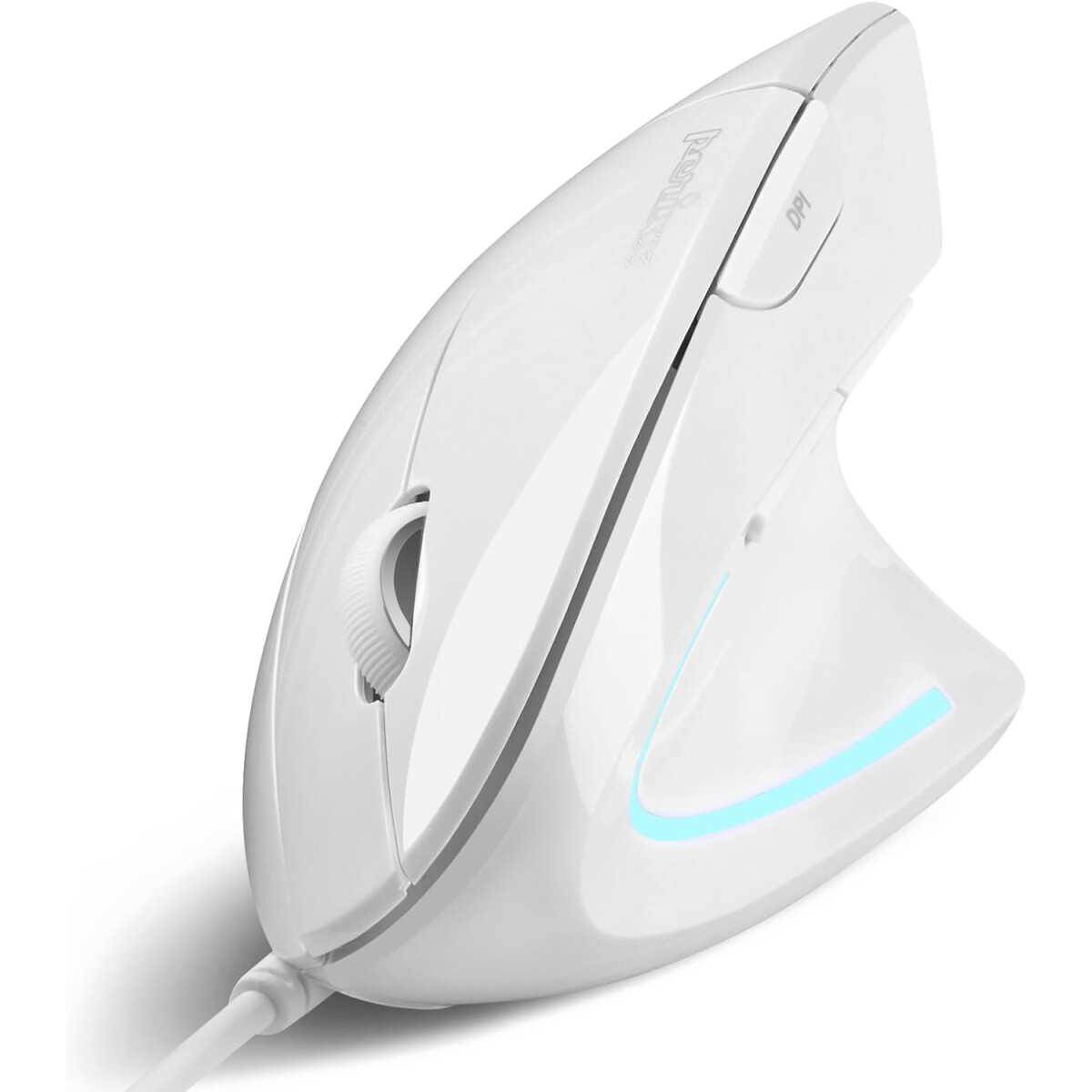 Perixx - Mouse Diestro Ergonómico USB PERIMICE-513 - 1600DPI. Color Blanco. - 001 