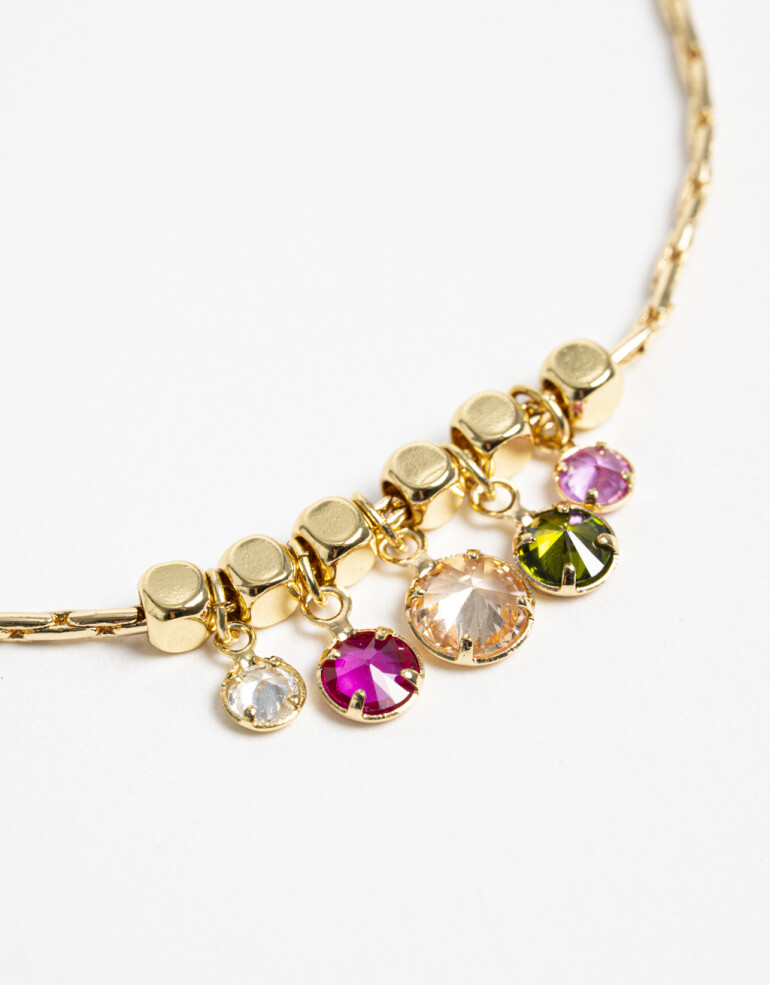 Pulseras Flexibles Color Pulsera Cubic Color - Dorado