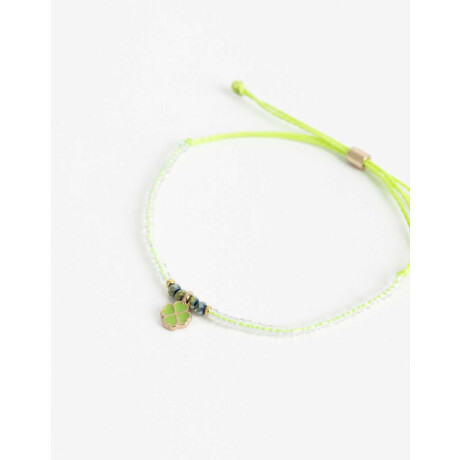 Pulsera Flexible Cordón Y Dije Dorado