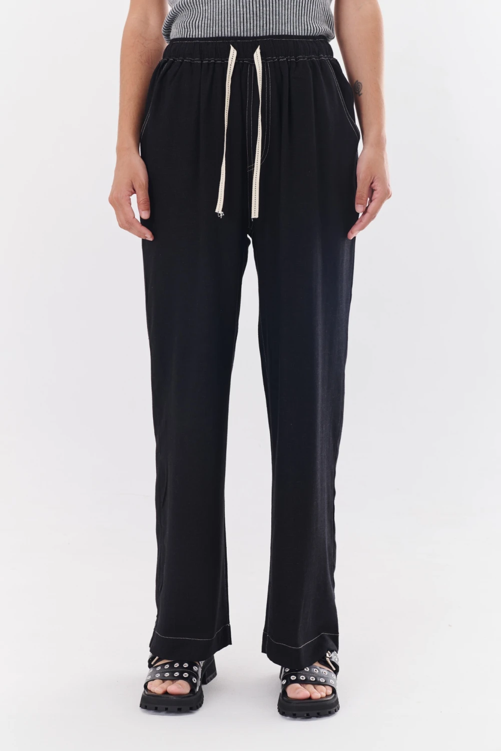 PANTALON LINO EVA negro 1