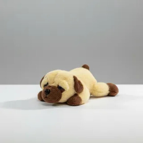 Peluches Animales Acostados Perro Crema-Marrón