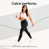 Calza tiro alto Push-Up Jaspeada Calza V Rosa