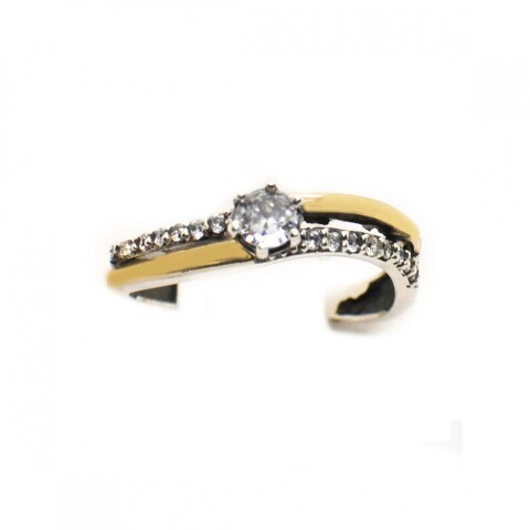 Anillo en Oro y Plata 925 con Zirconias Anillo en Oro y Plata 925 con Zirconias