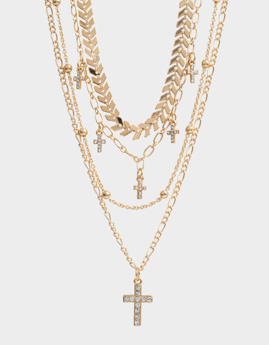 Collar Corto Con Cruz 