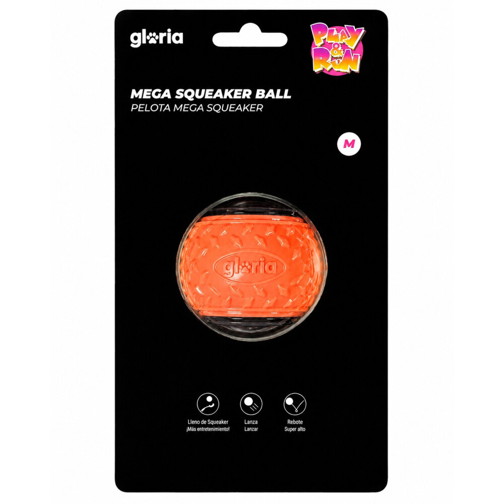 PELOTA PARA PERROS PLAY AND RUN MEGA SQUEAKER NARANJA/GRIS L PELOTA PARA PERROS PLAY AND RUN MEGA SQUEAKER NARANJA/GRIS L