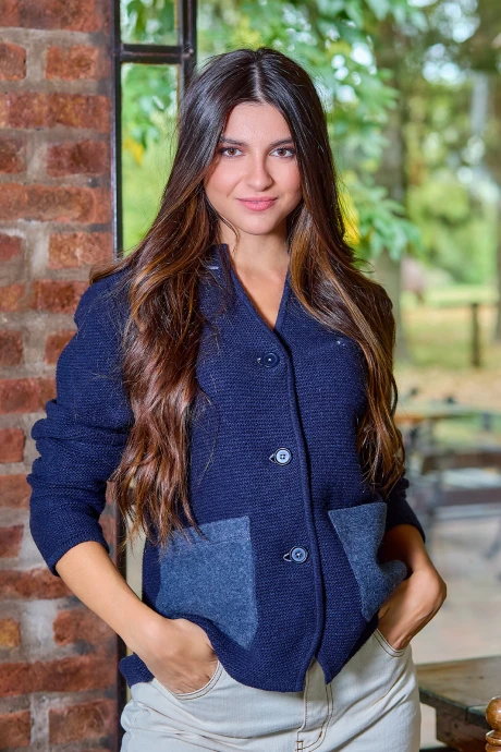 Chaqueta Cielo Lana Azul
