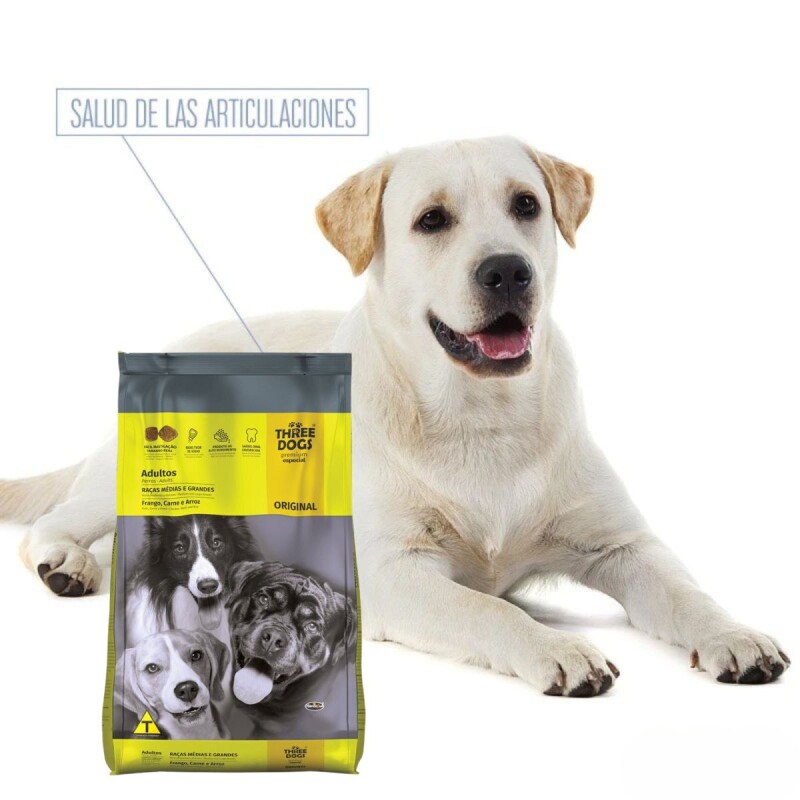 THREE DOGS ORIGINAL ADULTO 20 KG + 2 KG DE REGALO THREE DOGS ORIGINAL ADULTO 20 KG + 2 KG DE REGALO