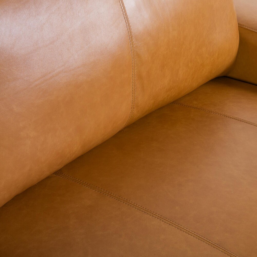 SOFÁ C/CHAISE MÁS DE 4 CUERPOS CUERO-100-NATURAL MARRON PARIS CAMEL