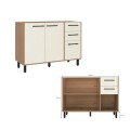 COCINA MODULADA 2.55 MT ROBLE/CHAMPAGNE - HAVANA COCINA MODULADA 2.55 MT ROBLE/CHAMPAGNE - HAVANA