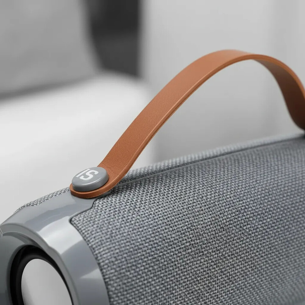 Parlante Ak205 Con Luces Y Bluetooth GRIS