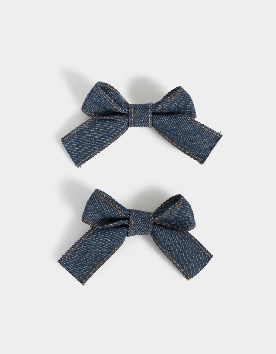 Set De Piquitos Moño Denim 
