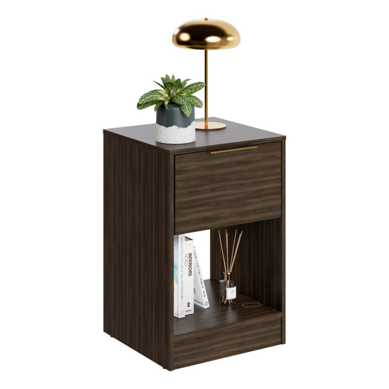 Mesa De Luz Moderna Dormitorio Para Cabecera Moderna Paris Marrón