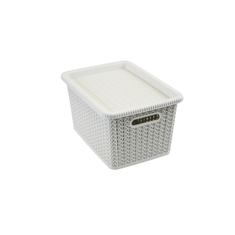 Caja organizadora simil ratá 5L BLANCO