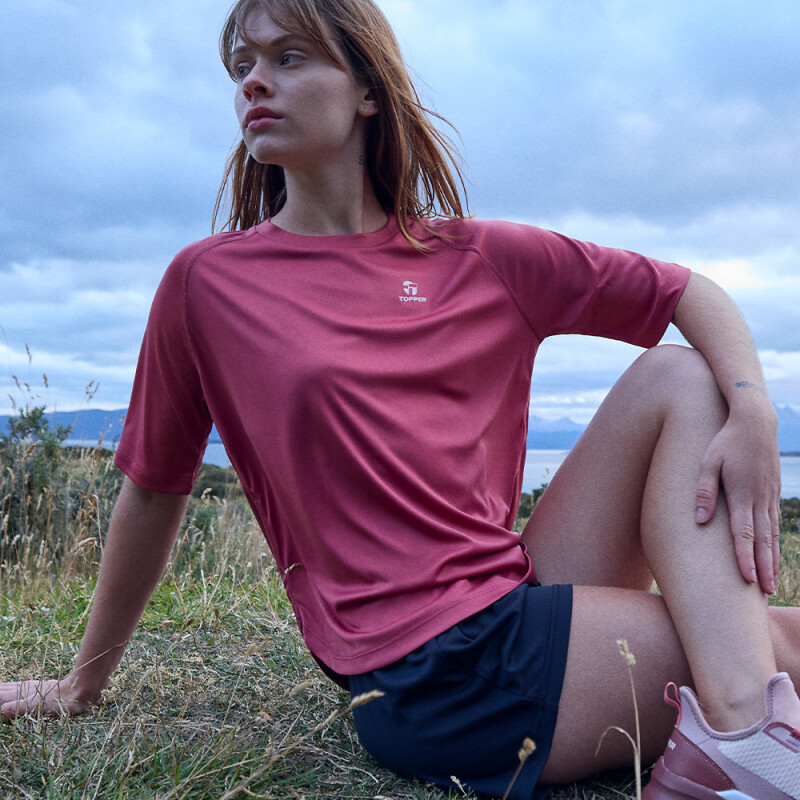 T-SHIRT MC WMN TRNG LOOSE coral sugar Rosa Dusty