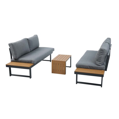 SET DE LIVING MODULAR ALUMINIO ALUMINIO GRIS NEPAL
