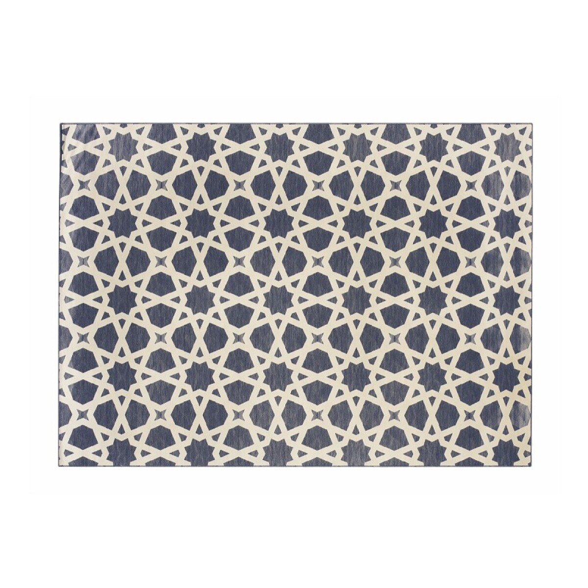 ALFOMBRA SANTA FE BLACK IVORY DE LANA TEJIDA A MANO 3X1.50 