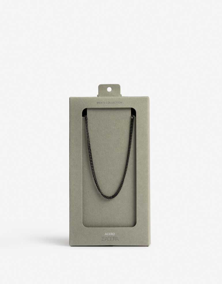 Collares Cortos Metal Collar De Acero Men´s Collection - Negro