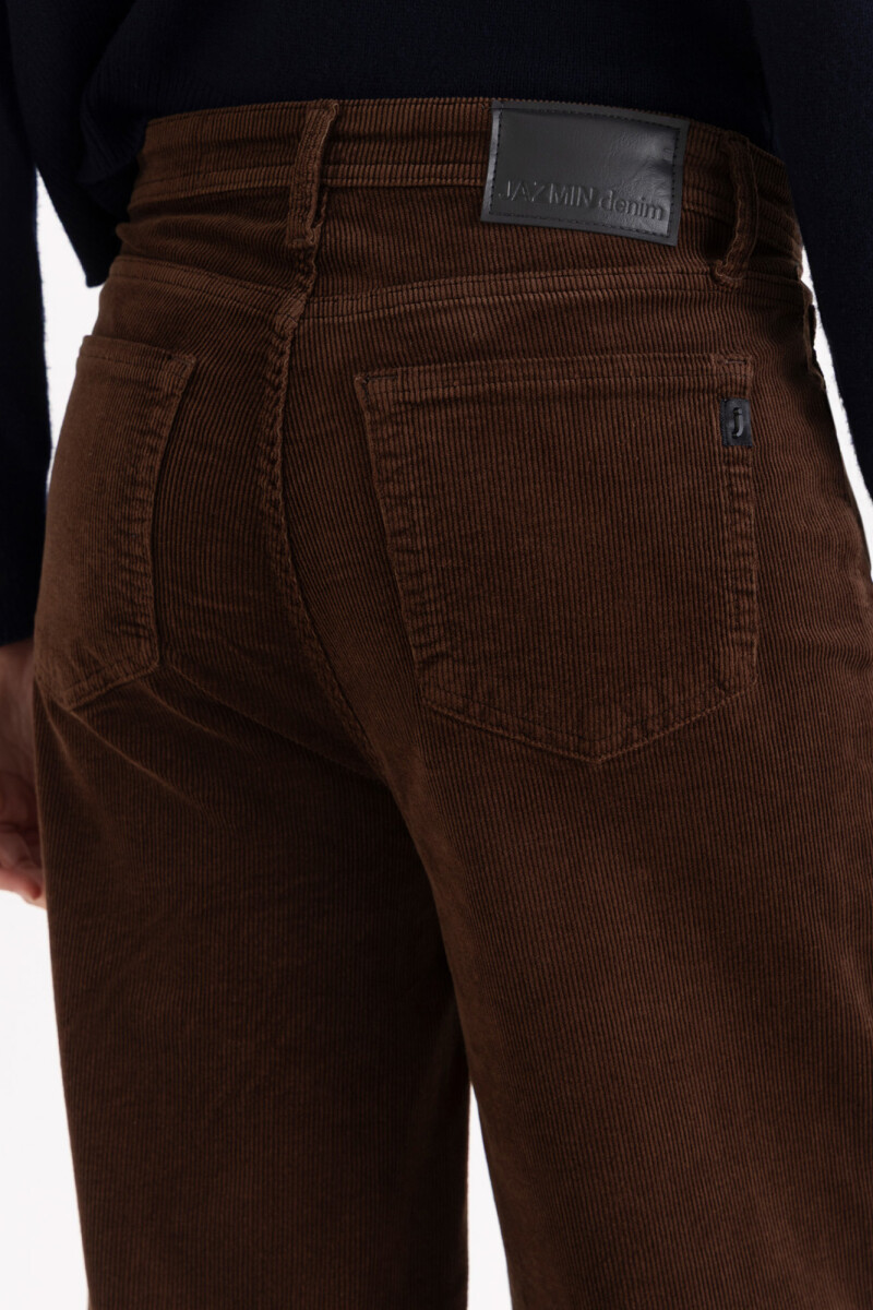 JEANS WIDE X CORD MARRON Marron