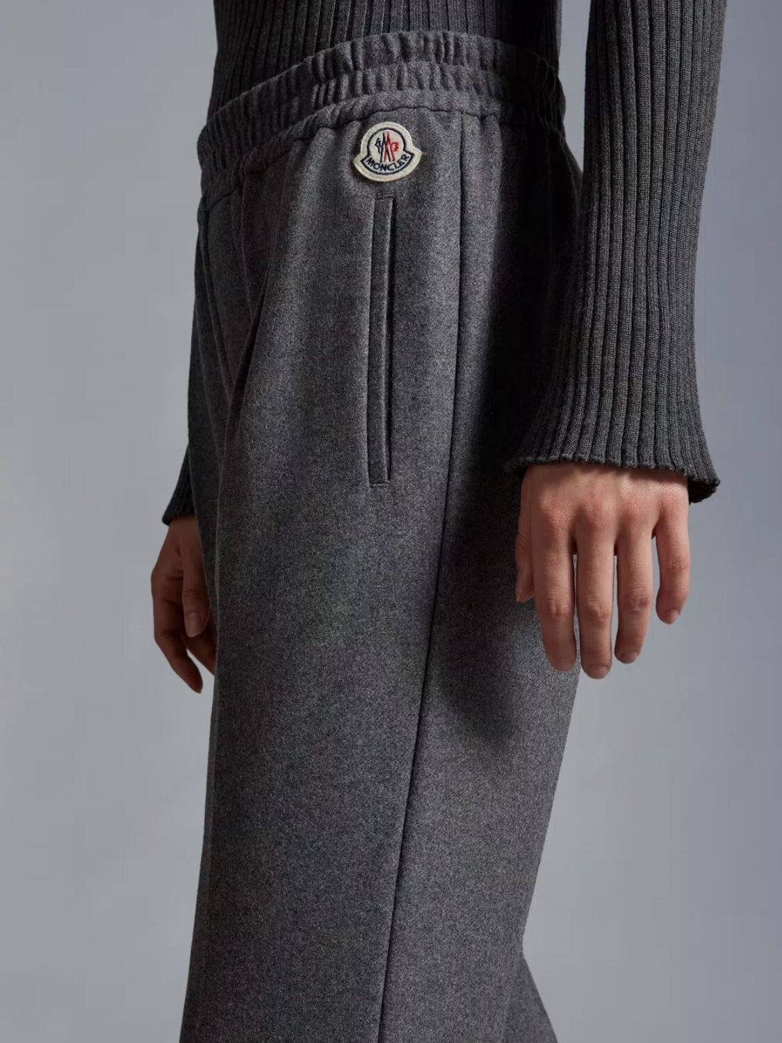Moncler -Pantalón de lana, MONCLER Gris