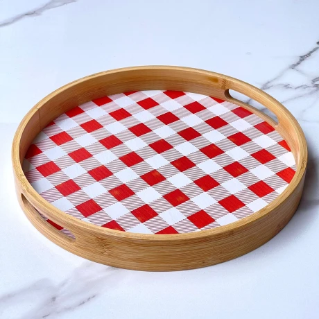 Bandeja Redonda Decorada Bambu Ø30cm x Alto 4cm Bandeja Redonda Decorada Bambu Ø30cm x Alto 4cm