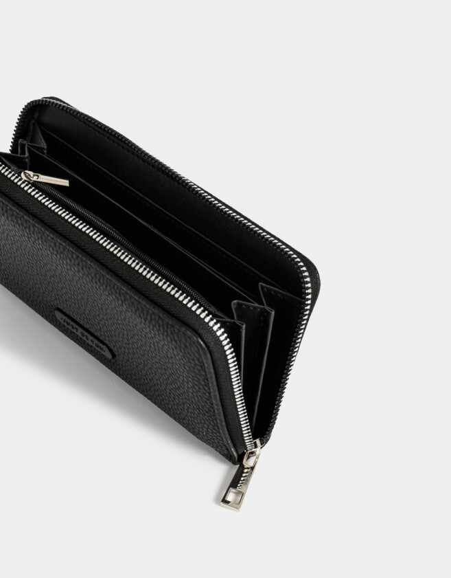 Ficheros Clasico Billetera Fichero Rectangular - Negro