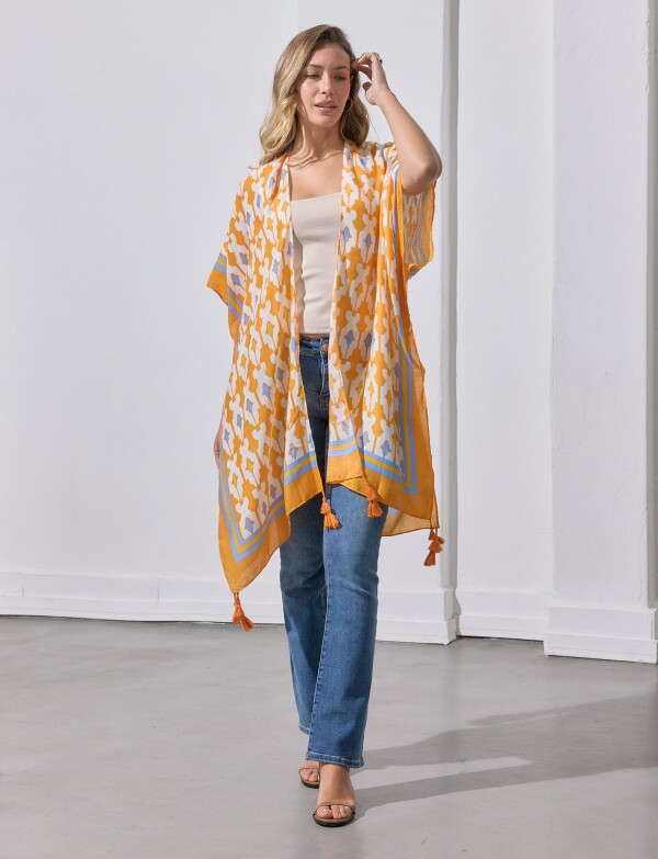 Kimono Printed ANARANJADO/MULTI
