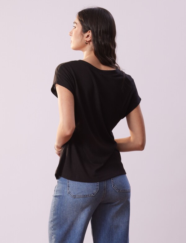 Remera Lino NEGRO