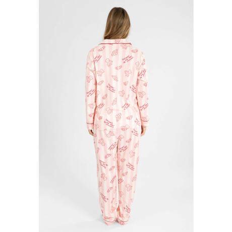 Pijama flannel fleece lucky girl Rosado