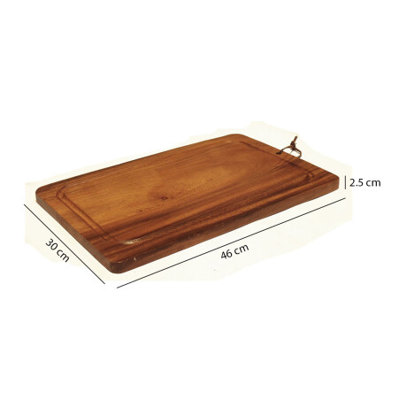 Tabla Rectangular Grande 46x30x2.5Cm en Madera para Picar Marrón
