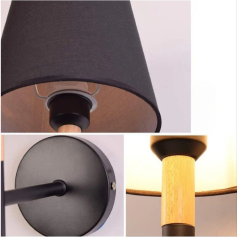 Aplique De Pared Colgante Túnez Negro Negro