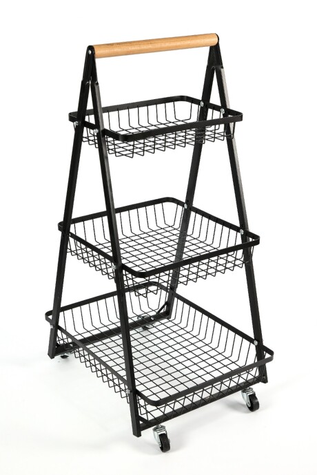 Organizador Carrito 3 Niveles Negro