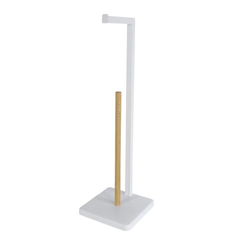 ORGANIZADOR METAL BLANCO/BAMBU P/PAPEL HIG Unica