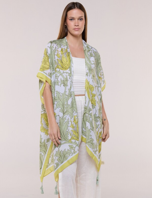Kimono Flores MULTI/VERDE