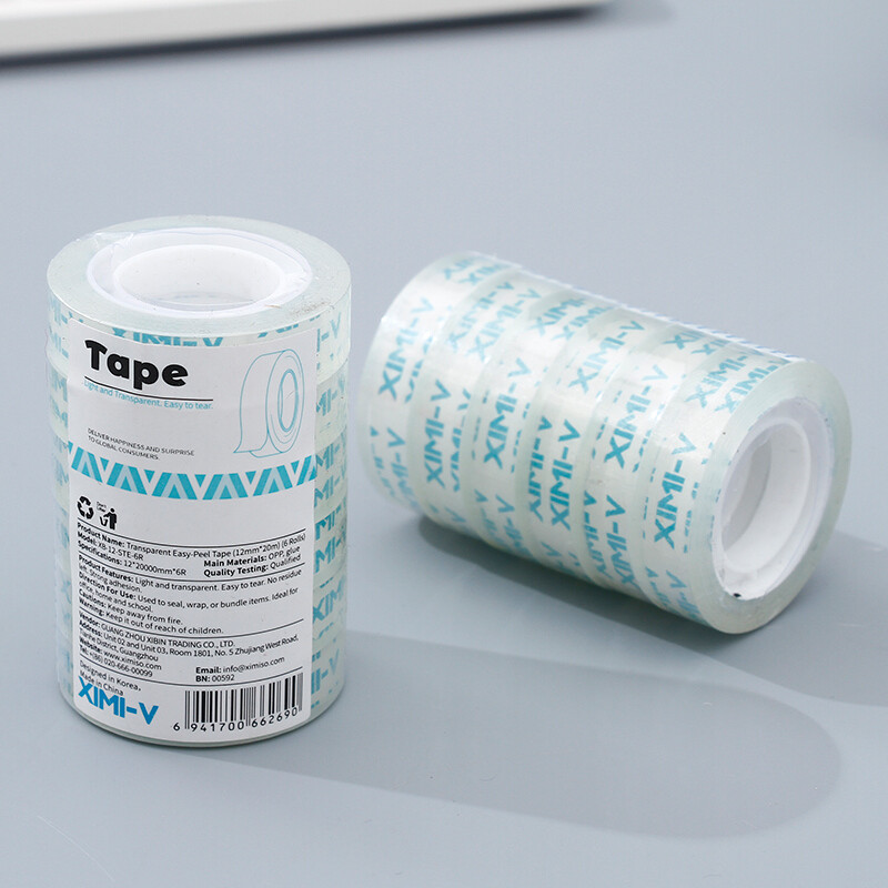 Cinta Transparente (1,2cm*20m) (6 Rollos) Cinta Transparente (1,2cm*20m) (6 Rollos)