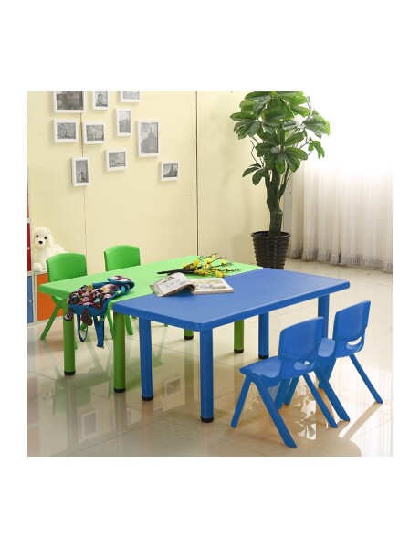 Mesa de plástico niños rectangular 120x60cm Verde