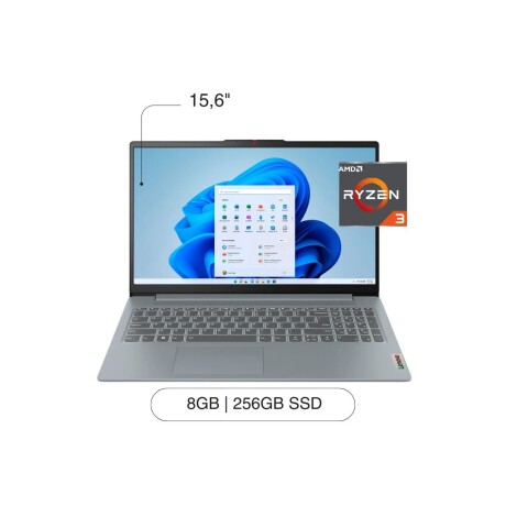 Notebook LENOVO IP Slim 3 15.6' FHD 256GB / 8GB R3-7320U W11 - Artic Gray Notebook LENOVO IP Slim 3 15.6' FHD 256GB / 8GB R3-7320U W11 - Artic Gray