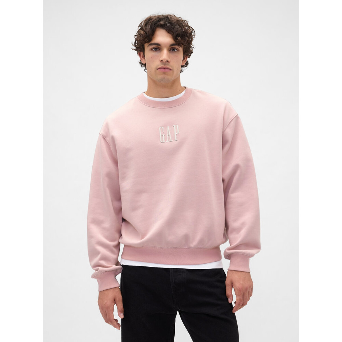 CORP LOGO CREW - PURE PINK 