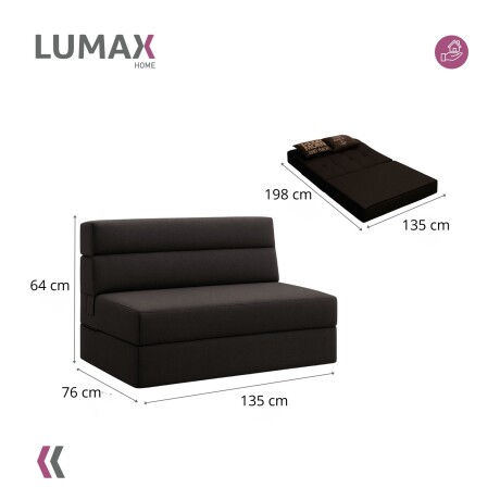 Sillón cama doble Lumax Oster en caja compactado Negro