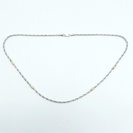 Cadena de plata 925 y double en oro 18 ktes. Cadena de plata 925 y double en oro 18 ktes.
