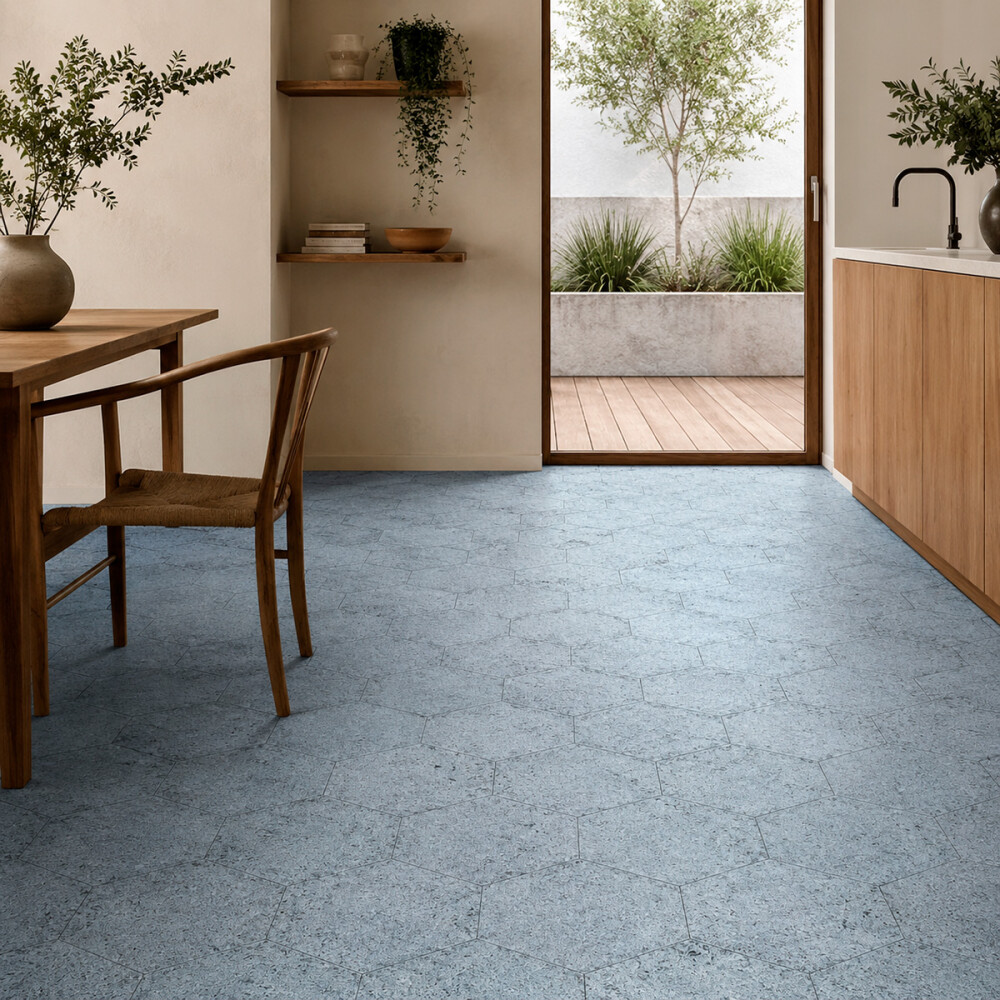 CERAMICA HEXA ATOL TURQUESA MATE 19X22 CM Ceramica Hexa Atol Turquesa Mate 19x22 Cm