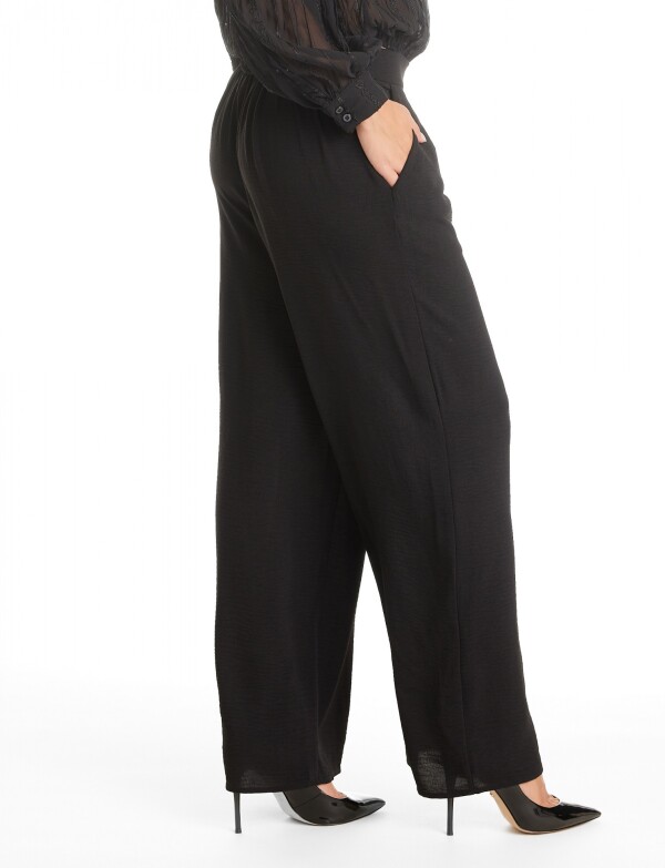 Palazzo Wide Leg Pinzas NEGRO