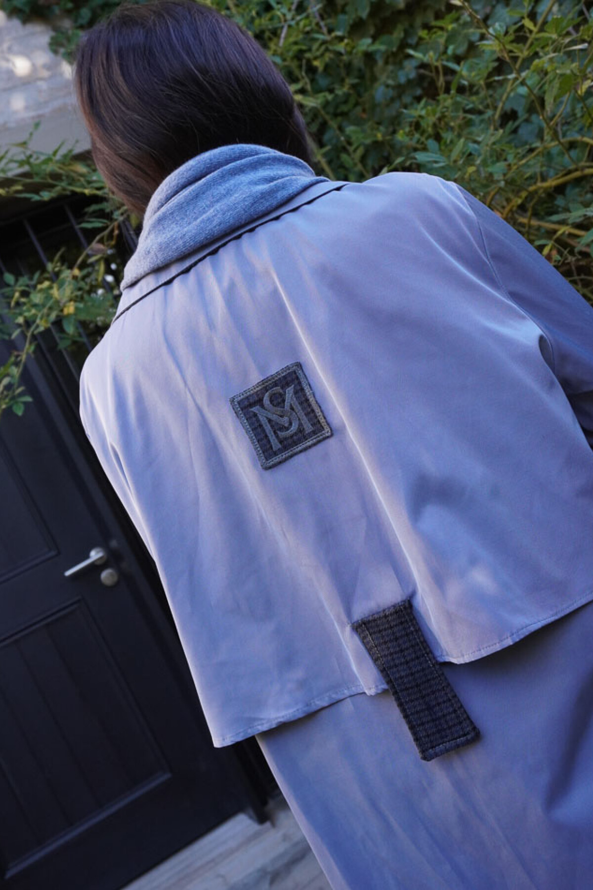 Tweed Rain Coat Celeste