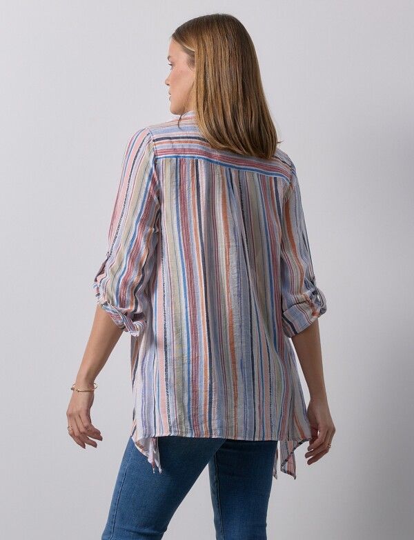 Camisa Larga MULTI/CELESTE